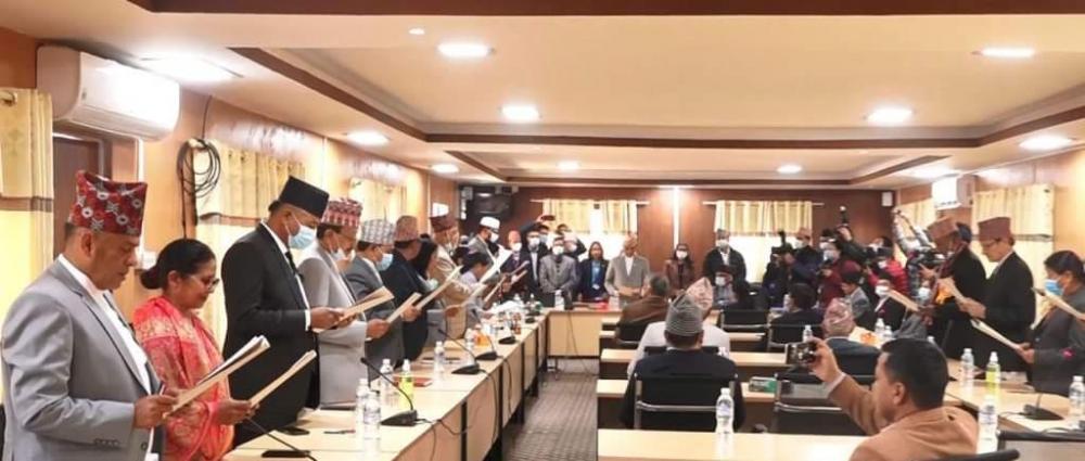 राष्ट्रिय सभामा निर्वाचित भएका १९ सदस्यहरुले गरे शपथ ग्रहण