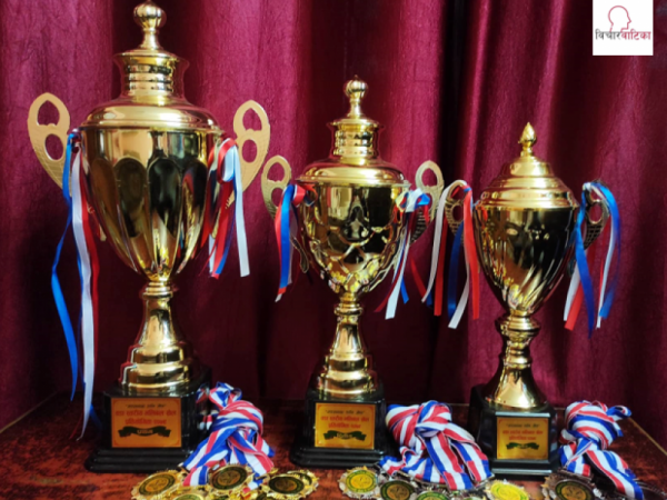 सरोकार समाजले गोठपानीमा वडा स्थरिय भलिबल खेल प्रतियोगिता गर्दै 