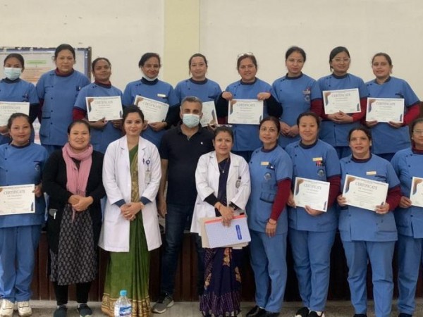  नेपाल मेडिकल कलेजका स्टाफ नर्सहरुलाई लाइफ सपोर्टको तालिम