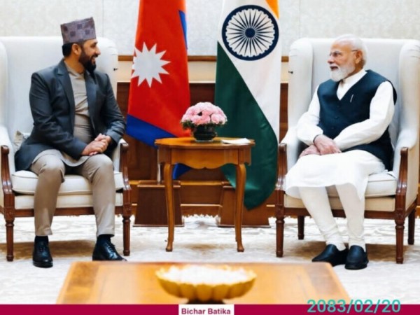 भारतीय प्रधानमन्त्री  मोदीले र रास्वपा सभापति  लामिछाने बिच भेटवार्ता ,नेपाल–भारत सम्बन्धलाई थप मजबुत बनाउने ।