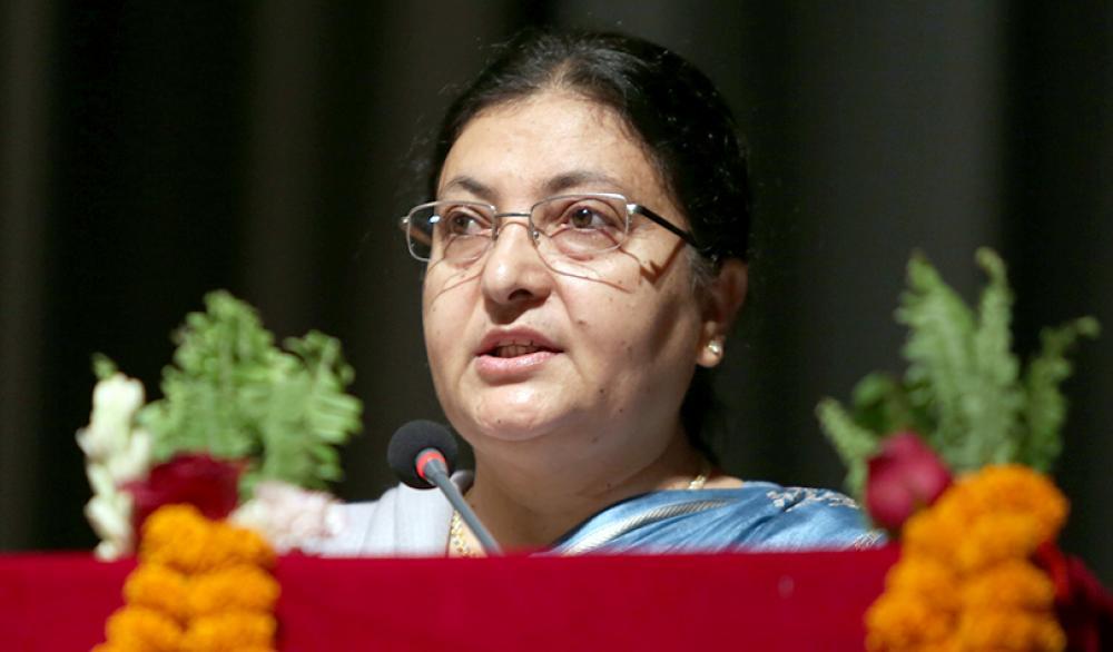  स्वदेशमै पढ्ने वातावरण बनाउनुपर्ने राष्ट्रपति विद्यादेवी भण्डारीको भनाई
