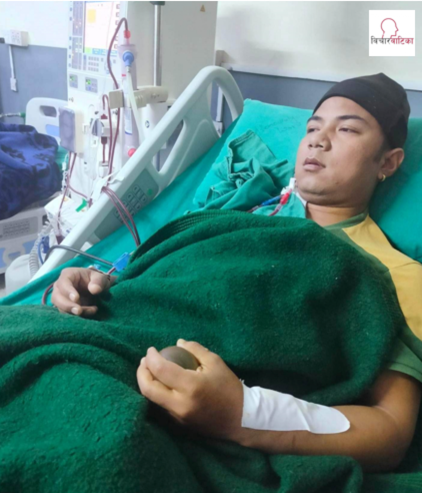 आर्थिक सहयाेगकाे लागी अनुराेध गर्दै मृगौला पीडित थापा मगर