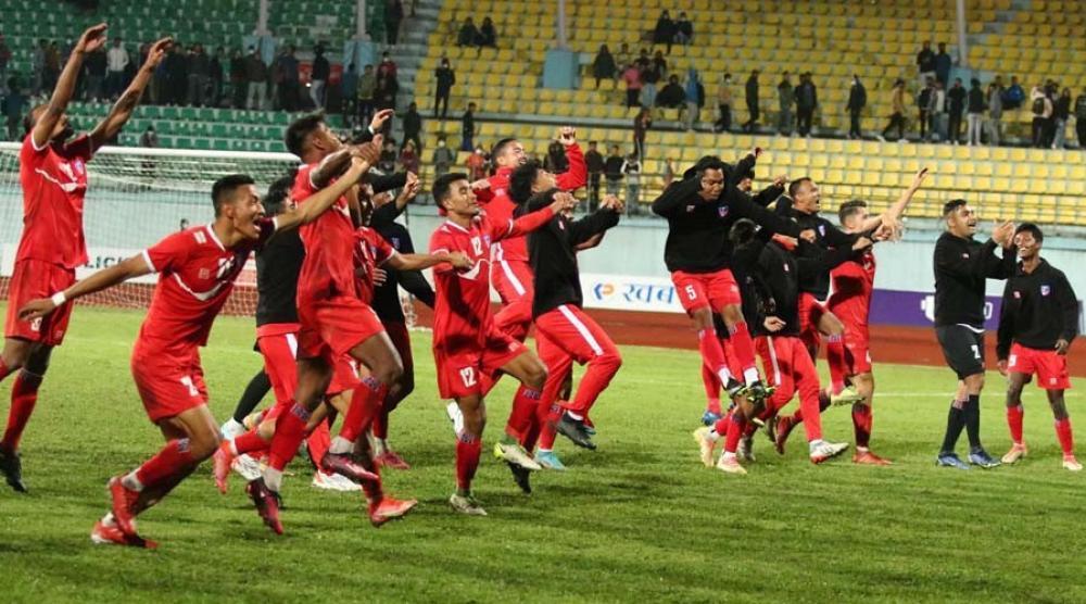 नेपाललाई त्रिदेशीय फुटबल प्रतियोगिताको उपाधि